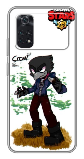 Силиконовый чехол с изображением "Crow" для Xiaomi POCO M4 Pro 4G