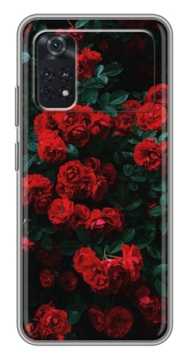 Чехол с картинкой "Красные розы" для Xiaomi POCO M4 Pro 4G