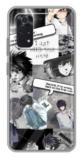 Чехол с принтом "L - Death note" для Xiaomi POCO M4 Pro 4G