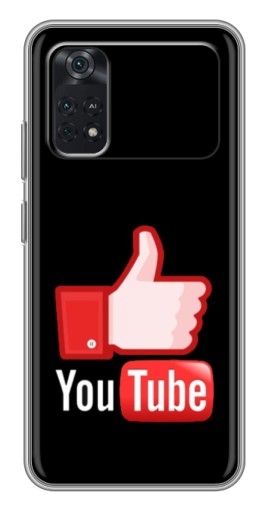 Чехол с картинкой "Лайк YouTube" для Xiaomi POCO M4 Pro 4G