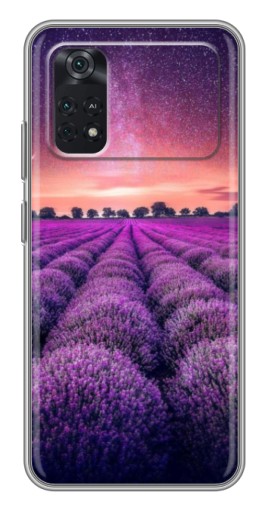 Чехол с принтом "Лавандовое поле" для Xiaomi POCO M4 Pro 4G