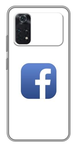 Силиконовый чехол с изображением "Лого Фейсбук" для Xiaomi POCO M4 Pro 4G