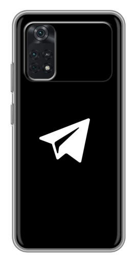 Чехол с картинкой "Лого Телеграм" для Xiaomi POCO M4 Pro 4G