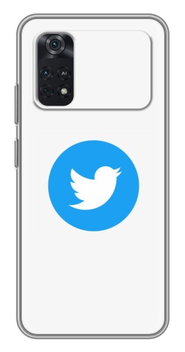 Силиконовый чехол с изображением "Лого Твиттера" для Xiaomi POCO M4 Pro 4G