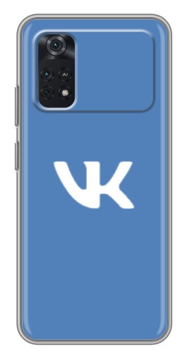 Силиконовый чехол с изображением "Лого ВК" для Xiaomi POCO M4 Pro 4G