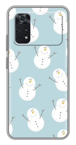 Чехол с картинкой "Маленькие снеговики" для Xiaomi POCO M4 Pro 4G