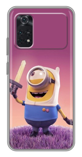 Чехол с принтом "Миньон с мечом" для Xiaomi POCO M4 Pro 4G