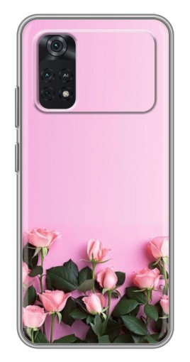 Силиконовый чехол с изображением "Нежные розы" для Xiaomi POCO M4 Pro 4G