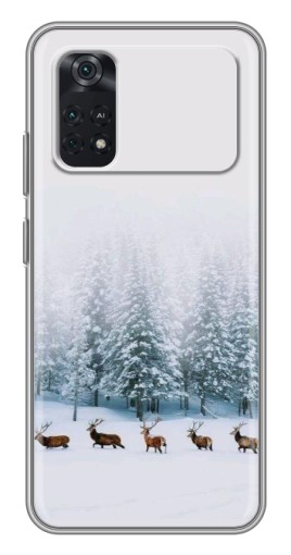 Силиконовый чехол с изображением "Олени в лесу" для Xiaomi POCO M4 Pro 4G