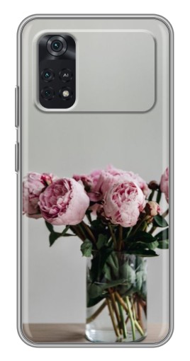 Чехол с печатью "Пионы в вазе" для Xiaomi POCO M4 Pro 4G