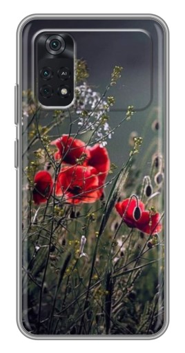 Чехол с картинкой "Поле цветов" для Xiaomi POCO M4 Pro 4G