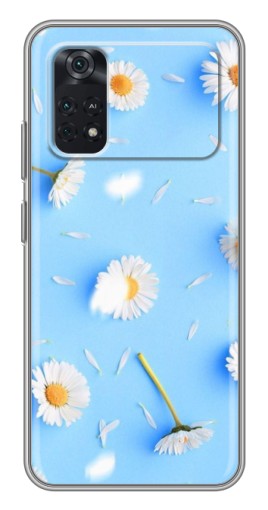 Силиконовый чехол с изображением "Ромашковый фон" для Xiaomi POCO M4 Pro 4G