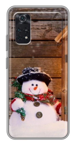 Чехол с принтом "Рождественский снеговик" для Xiaomi POCO M4 Pro 4G