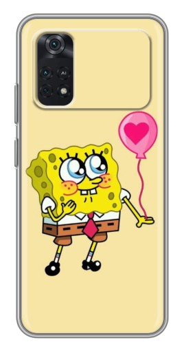 Силиконовый чехол с изображением "СпанчБоб с шариком" для Xiaomi POCO M4 Pro 4G