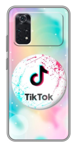 Силиконовый чехол с изображением "TikTok принт" для Xiaomi POCO M4 Pro 4G