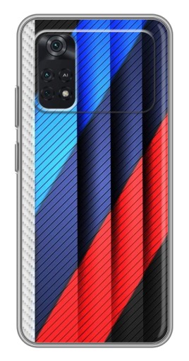 Силиконовый чехол с изображением "Цвета лого БМВ" для Xiaomi POCO M4 Pro 4G