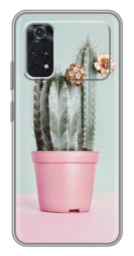 Чехол с принтом "Цветущий кактус" для Xiaomi POCO M4 Pro 4G