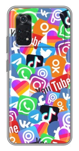 Чехол с печатью "Яркие иконки" для Xiaomi POCO M4 Pro 4G