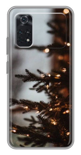 Чехол с печатью "Елка с гирляндой" для Xiaomi POCO M4 Pro 4G