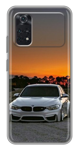 Чехол с печатью "BMW белая" для Xiaomi POCO X4 Pro 5G
