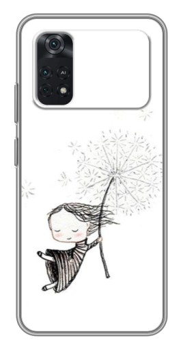 Чехол с картинкой "Девочка с одуванчиком" для Xiaomi POCO X4 Pro 5G