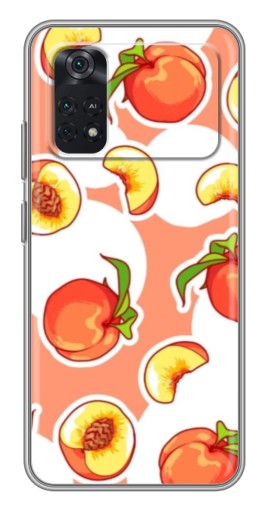 Чехол с печатью "Дольки персиков" для Xiaomi POCO X4 Pro 5G