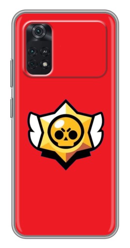 Чехол с картинкой "Лого на красном" для Xiaomi POCO X4 Pro 5G