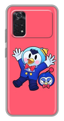 Чехол с картинкой "Радостный пингвин" для Xiaomi POCO X4 Pro 5G