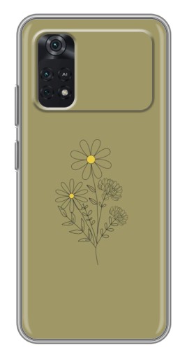 Силиконовый чехол с изображением "Рисунок ромашка" для Xiaomi POCO X4 Pro 5G
