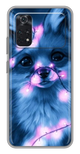 Силиконовый чехол с изображением "Синяя лисичка" для Xiaomi POCO X4 Pro 5G