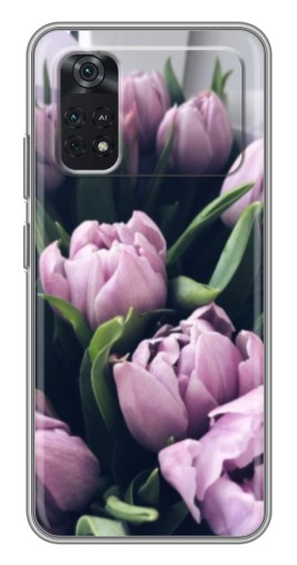 Чехол с картинкой "Сиреневые тюльпаны" для Xiaomi POCO X4 Pro 5G