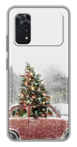 Силиконовый чехол с изображением "Елка в машине" для Xiaomi POCO X4 Pro 5G