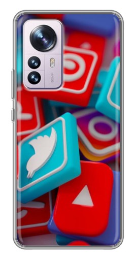 Чехол с принтом "3Д эффект" для Xiaomi 12 / 12X