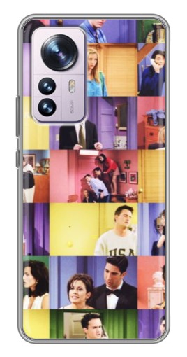 Чехол с картинкой "Актеры Друзья" для Xiaomi 12 / 12X