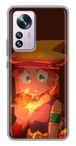 Чехол с печатью "Amber с огнем" для Xiaomi 12 / 12X