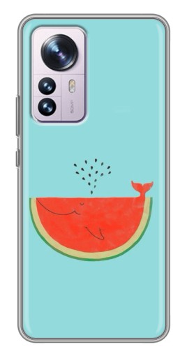 Чехол с картинкой "Арбуз кит" для Xiaomi 12 / 12X