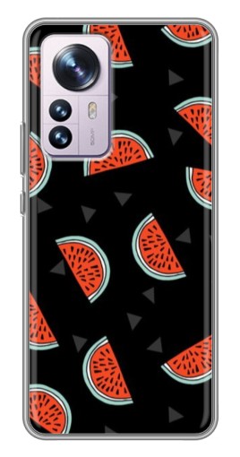 Чехол с печатью "Арбузы на черном" для Xiaomi 12 / 12X