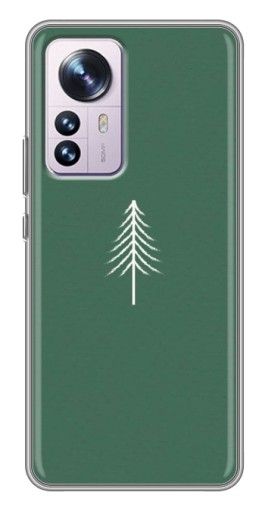 Силиконовый чехол с изображением "Белая елка" для Xiaomi 12 / 12X