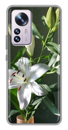 Чехол с картинкой "Белые лилии" для Xiaomi 12 / 12X
