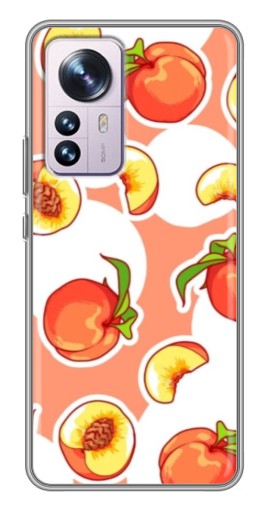 Силиконовый чехол с изображением "Дольки персиков" для Xiaomi 12 / 12X
