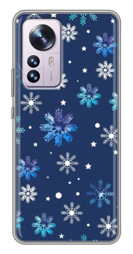 Чехол с принтом "Фон с снежинками" для Xiaomi 12 / 12X