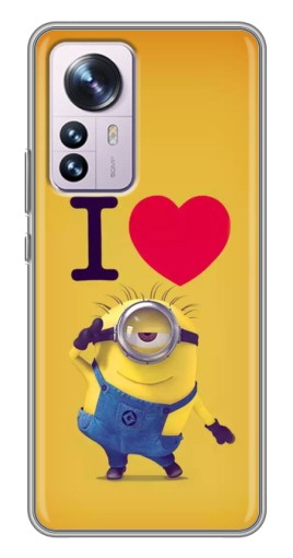 Чехол с принтом "I Love Minion" для Xiaomi 12 / 12X