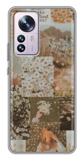 Чехол с печатью "Коллаж ромашек " для Xiaomi 12 / 12X