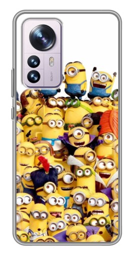 Силиконовый чехол с изображением "Куча миньонов" для Xiaomi 12 / 12X