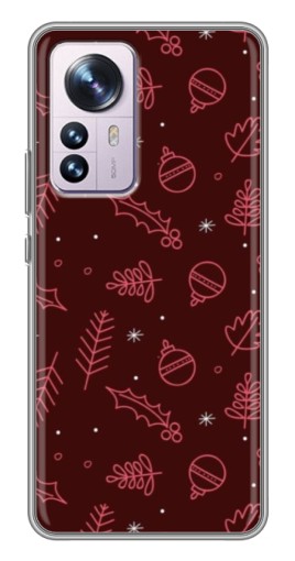 Чехол с картинкой "Листочки и шары" для Xiaomi 12 / 12X