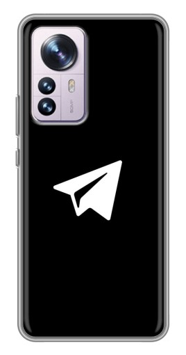 Чехол с картинкой "Лого Телеграм" для Xiaomi 12 / 12X