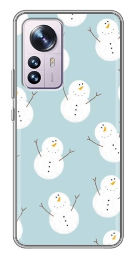 Чехол с картинкой "Маленькие снеговики" для Xiaomi 12 / 12X