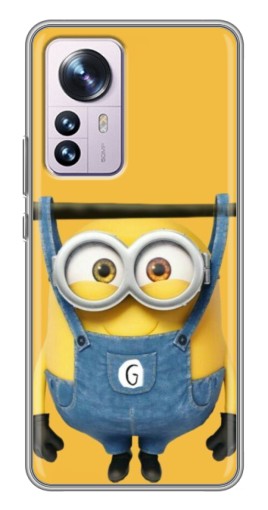 Чехол с картинкой "Миньон повис" для Xiaomi 12 / 12X