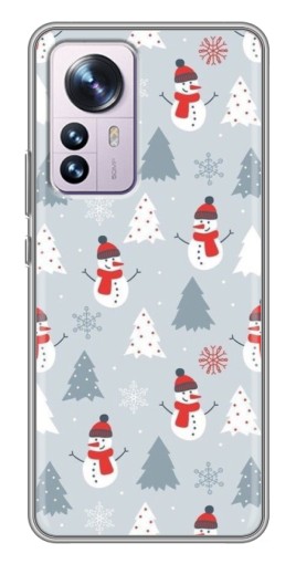 Чехол с печатью "Новогодний фон" для Xiaomi 12 / 12X