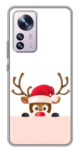 Чехол с картинкой "Олень в шапке" для Xiaomi 12 / 12X